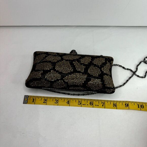 Kate Landry Jeweled Encrusted Animal Print Clutch Purse Chain Womens Designer - Picture 8 of 10